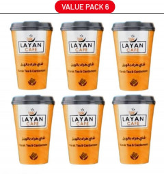 (Food) 6 Pcs Bundle Layan Cafe Karak Tea&Cardamom (Cargo)