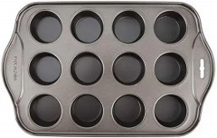 Toughened Non-Stick Bakeware 12 Cup Muffin Tray, Carbon
