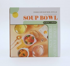 Doble Ear Soup Bowl With Lid Soup Bowl