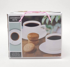 6 Pcs Ceramic Cup And Saucer Set