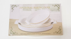 Set of 3 ceramic dishes for reception