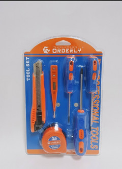 Set of work tools and screwdriver