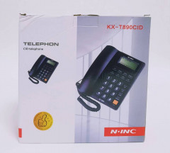 Corded Phone, Multifunction Caller ID Display Last Number Redial Corded Landline Telephone For Home White,Black