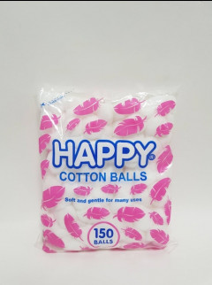 Happy Cotton Balls Soft and Gentle For Many Uses (150 Balls)