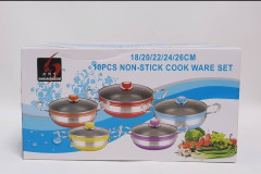 10 Pcs Non stick Cook Ware Set