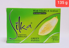 Silka Whitening Herbal Soap Green Papaya 135G (Cargo)