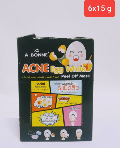 A Bonne 6 Pcs Bundle Skin Food egg White By A Bonne Acne Facial Mask 15gm (Cargo)