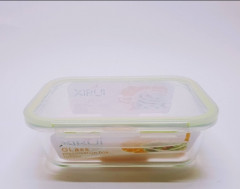 Plastic container with a door