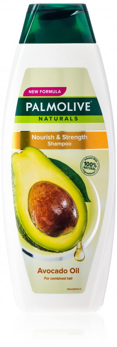 Palmolive Nourish And Strength Shampoo For Damaged Hair, 100% Natural Ingredients, Avocado (380 ml )(CARGO)