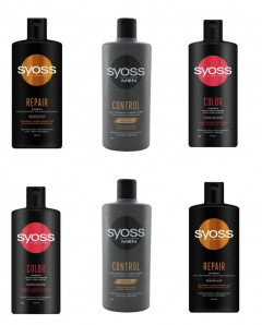 SYOSS 6 Pcs Bundle Assorted Shampoo (440ML)[CARGO 6B]