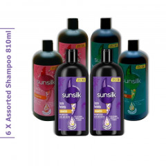 6  Pcs SUNSILK Assorted Shampoo (6 X 810ML) [CARGO 6B]
